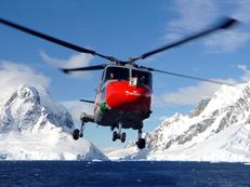 HMS Endurance Lynx in the Lemaire Channel Antarctica