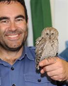 Lt Chris Patrick and the exhausted owl