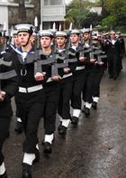 HMS Seahawk Guard march past Madron parade