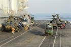 Merlin, Sea King, Lynx and Apache helicopters on Illustrious