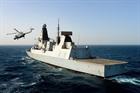 HMS Dragon with her Lynx flight