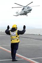 Merlin Mk2 lands on HMS Illustrious  Image POA (Phot) Ray Jones