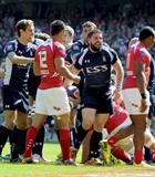 LA Ben Priddey after score one of his three tries - (Crown Copyright)