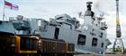 HMS Ocean takes on board ammunition at Marchwood