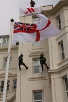 Royal Marines wowed the crowds with their skills abseiling down a building