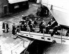 RN ratings board the aircraft carrier HMS Theseus in 1950 bound for Korea
