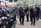 His Royal Highness The Duke of York inspecting the Royal Navy guard from 846 NAS