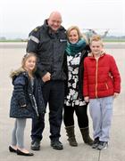 Chief Petty Officer Ronnie Ronaldson, wife Karen, Zoe (7) and Sam (10)