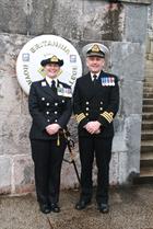 Midshipman Michelle Ping QVRM and Commander Gary Duffield RNR Air Branch