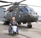Merlin Mk 3 with 846 NAS and Mrs Anne Maw Lord - Lieutenant of Somerset
