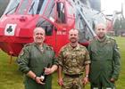 Lt Cdr ‘Tank’ Murray, Lt Iain Jardine from BRNC Dartmouth and KptLt Steffen Volkwein