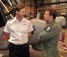 Lieutenant Commander Philip Richardson, Senior pilot 815 NAS briefing Matthew Offord MP for Hendon.