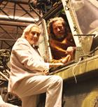Mike Smith left, with his son Quinton in the cockpit of a Wessex 5  