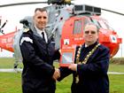 (L-R) RNAS Culdrose Captain (Capt Orchard) and Helston Town Mayor (Cllr Mike Thomas)