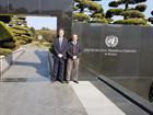 Gary Soar and Neil Flower at the UN Cemetery in Busan