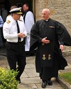 Prince Andrew and Rev Tudor Botwood at the FAA Church