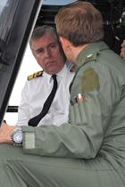 Prince Andrew Being briefed on Wildcat AH1