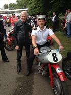 LAET Herbert with the racing legend Sammy Miller and his Moto Guzzi 