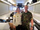 AET ‘Bunny’ Warren with Lotus driver Nico Prost 