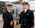 Old CO Cdr Peter Hoare & New CO Cdr Anthony Rimington, 702 NAS
