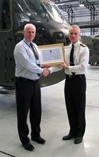 CSgt Peter Wooldridge RM & Capt M Briers RN, CO Commando Helicopter Force