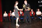 Kerry Edwards receives Alford Trophy from 2SL Vice Admiral Charles Montgomery CBE ADC