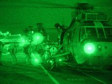 CHF Sea Kings flying Royal Marines ashore in Iraq