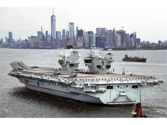 Flagship HMS Queen Elizabeth arrives in New York