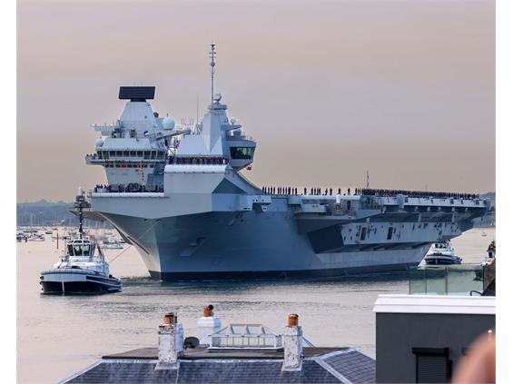 Royal Navy flagship sails to lead Carrier Strike Group deployment