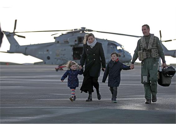Families welcome back aviators to Culdrose from CSG deployment