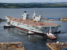 HMS Queen Elizabeth afloat