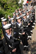 HMS Seahawk Freedom of Helston Parade Bayonets fixed