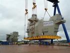 Lifting aft island into place 27 June 2013