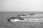 MTB 416, MTB 413 and MTB 414 returning after dawn from an anti E-Boat patrol off Cherbourg