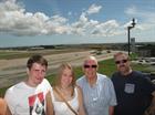 L to R: Mr Aaron Walker, Miss Emma Smith, granddaughter, Mr Barrie Derrick, Mr Rob Smith, son-in-law
