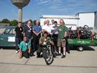 Project leader Gregg Pearson accepting the bikes from MAA Bryn Martin