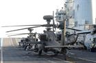 Apaches on flight deck of Illustrious