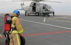 Fireman from MASF on the Flight deck of RFA Argus