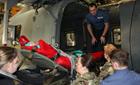 Trialling the Stretcher for eth Merlin helicopter