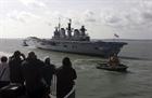 HMS Illustrious leaving Portsmouth