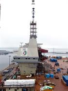 HMS Queen Elizabeth's mast complete