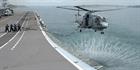 Merlin Mk 2 practicing Helicopter In flight refuelling on HMS Illustrious