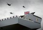 Fly past over HMS Queen Elizabeth