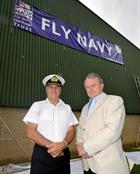 Cdre Jock Alexander OBE and Mike Nixon Fly Navy Heritage Trust