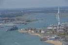Illustrious enters Portsmouth