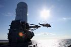 HMS Ocean weapons trials phalanx  Sea King