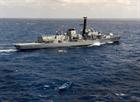 HMS Argyll circles the vessel of interest