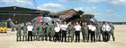 Members of 702 NAS before decommissioning with Cdre Alexander OBE and Lt Cdr Baines RNR