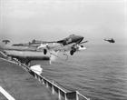 A Sea Vixen of 899 NAS is catapulted off HMS Eagle in trials mid-60s
