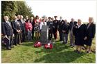 Unveiling the memorial at Manston, Ramsgate